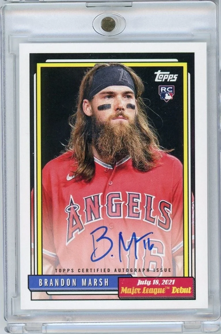 2022 Topps Archives Brandon Marsh #72DB-BM Auto Rookie RC Baseball Card