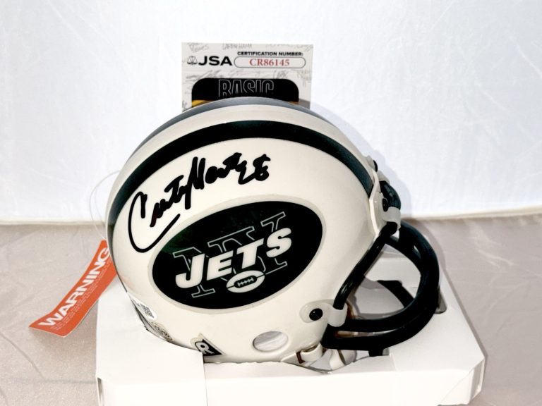 Curtis Martin signed New York Jets mini helmet autographed JSA