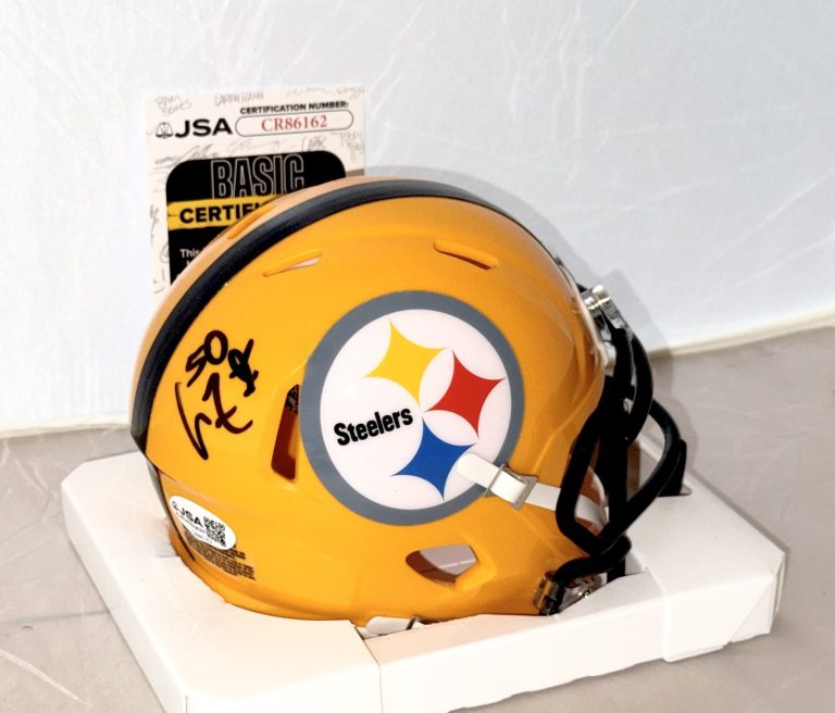 Larry Foote signed Pittsburgh Steelers mini helmet autographed JSA
