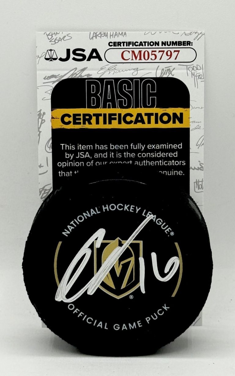Pavel Dorofeyev signed Vegas Golden Knights Game Puck autographed JSA COA