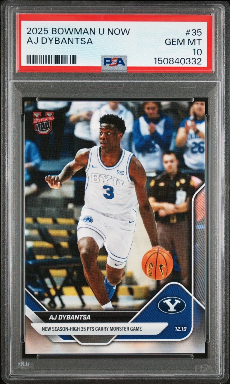 Graded 2025 Bowman U Now AJ Dybantsa #35 Rookie RC Basketball Card PSA 10