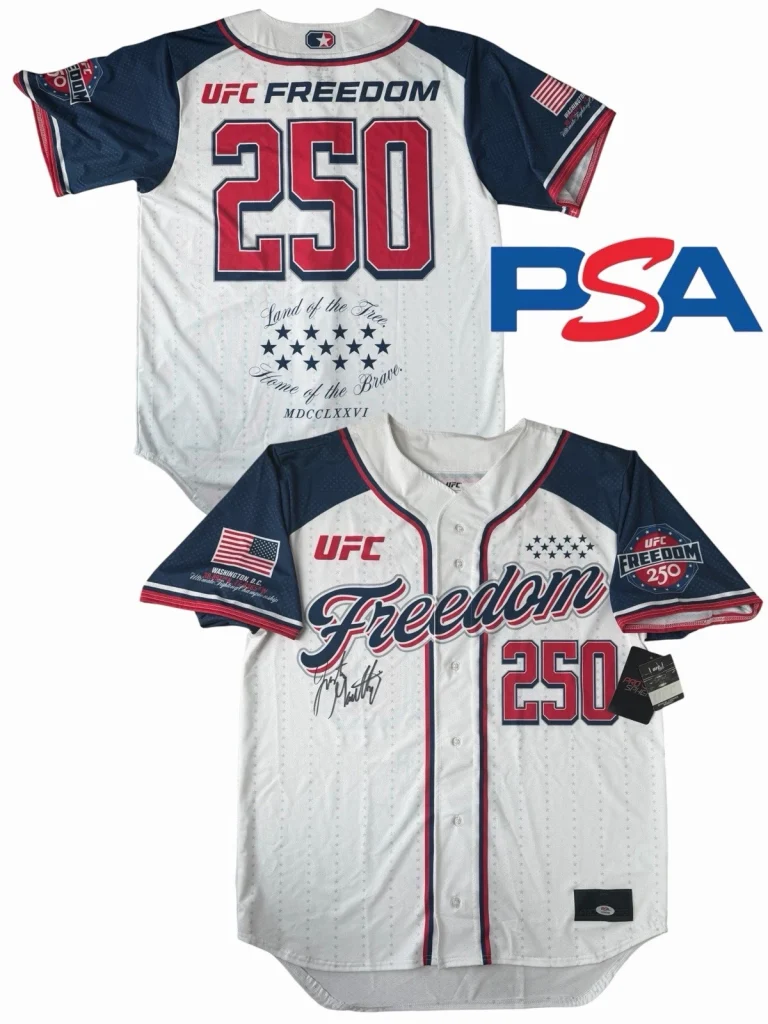 Justin Gaethje Signed UFC Freedom 250 Authentic Jersey PSA AUTO WHITE HOUSE USA