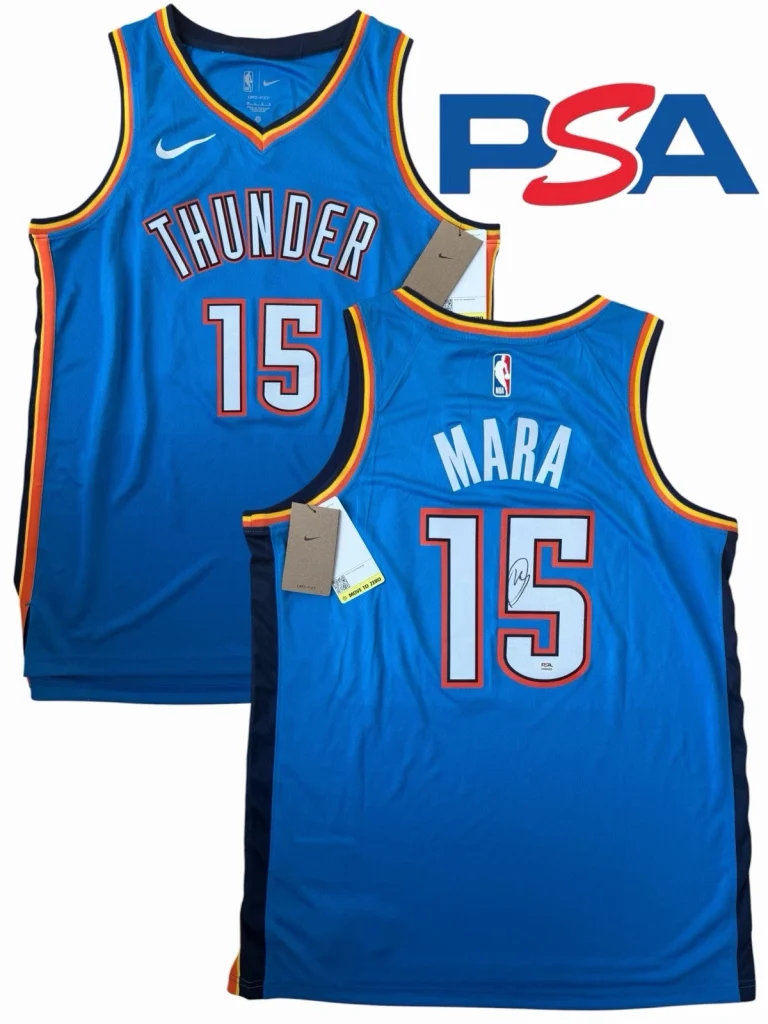Aday Mara Signed 2026 Rookie Season Oklahoma City Thunder #15 Jersey PSA AUTO