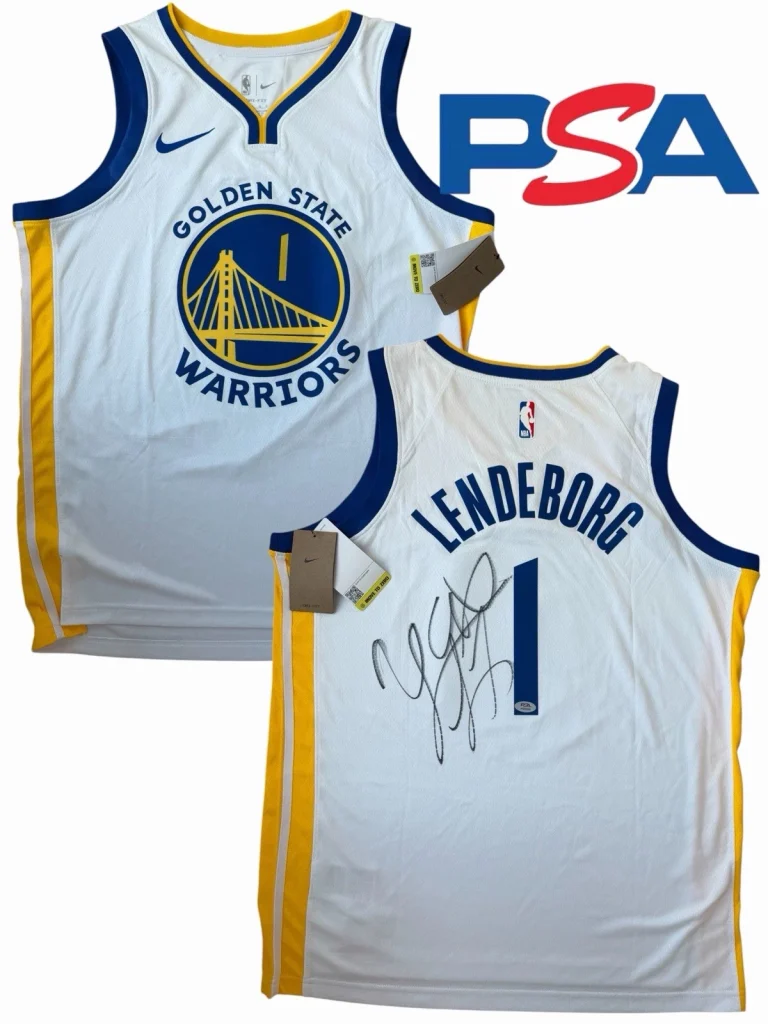 Yaxel Lendeborg Signed 2026 Rookie Golden State Warriors #1 Jersey PSA AUTO