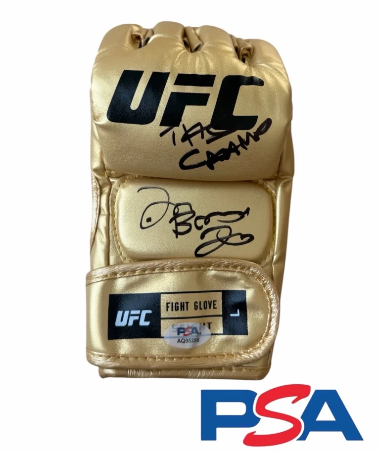 JON BONES JONES Signed UFC Gold Fight Glove Inscribed “THE CHAMP” PSA/DNA AUTO