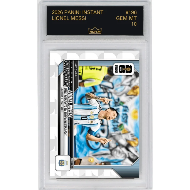 Graded 2026 Panini Instant World Cup Lionel Messi #196 Soccer Card HOFSM 10