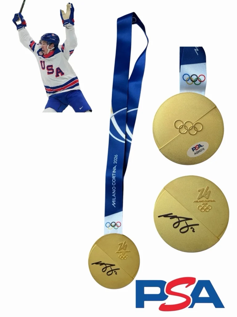 Matt Boldy Signed 2026 Winter Olympics Gold Medal Goal PSA AUTO TEAM USA HOCKEY