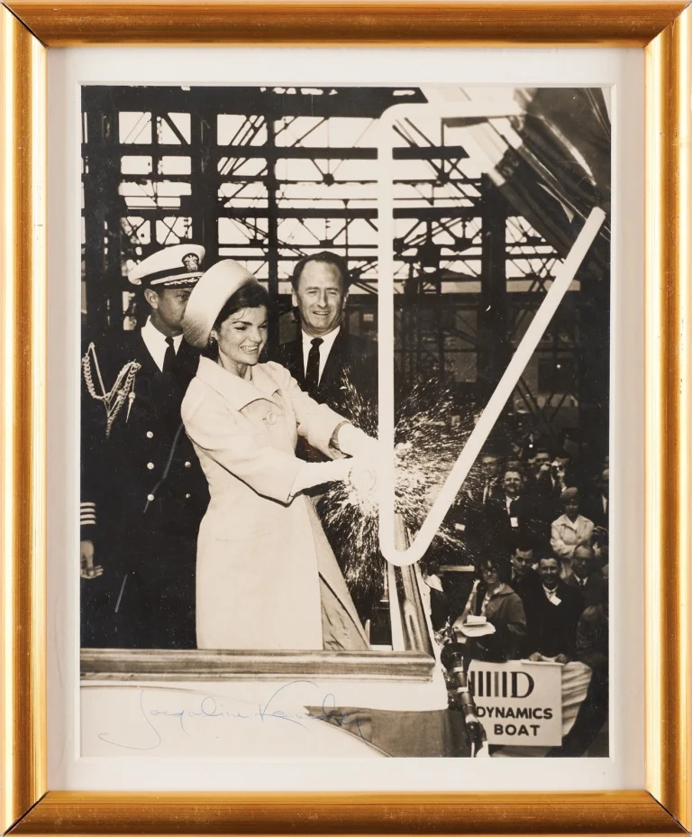 Jacqueline Kennedy Signed Auto 8x10 Type I Photo First Nuclear Submarine PSA DNA