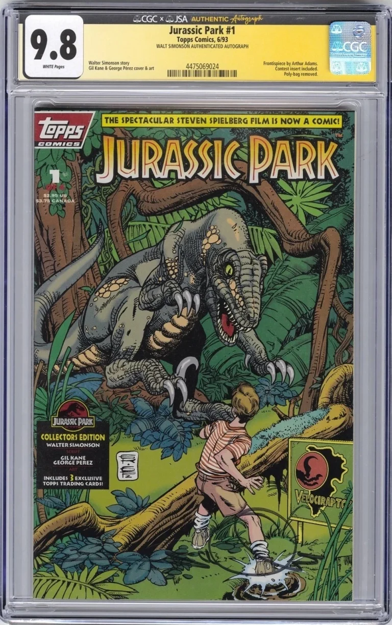 Walt Simonson Signed Auto 1993 Jurassic Park #1 1st Print CGC 9.8 Topps Comic