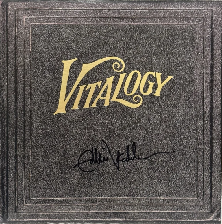 Eddie Vedder Signed Auto Pearl Jam Vitalogy Album Cover Vinyl LP Beckett BAS