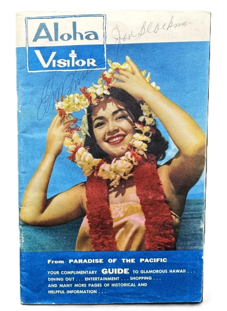 Elvis Presley Joan Blackman Signed Auto Blue Hawaii Film 6x9 Program PSA DNA LOP