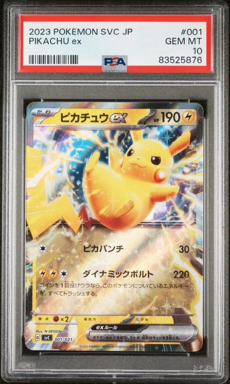 Graded 2023 Pokemon SVC JP Pikachu ex #001 Japanese Card PSA 10 Gem Mint