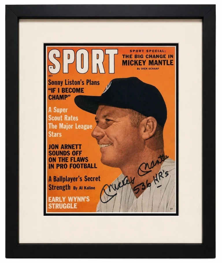 Mickey Mantle Signed Auto 1962 Sport Magazine 536 HRs Inscribed Yankees JSA