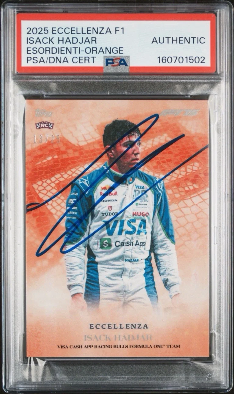 2025 Eccellenza F1 Isack Hadjar Signed Rookie Esordienti Orange /25 PSA AUTO RC