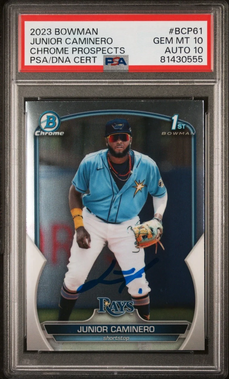 2023 Bowman Chrome Prospects #BCP61 Junior Caminero 1st Bowman Auto PSA 10/10
