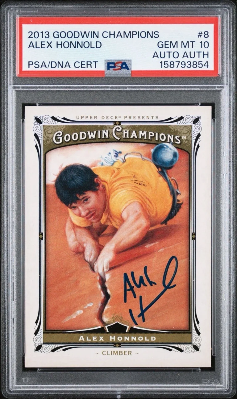 2013 UD Goodwin Champions #8 Alex Honnold Signed Climber Rookie Auto PSA 10 RC