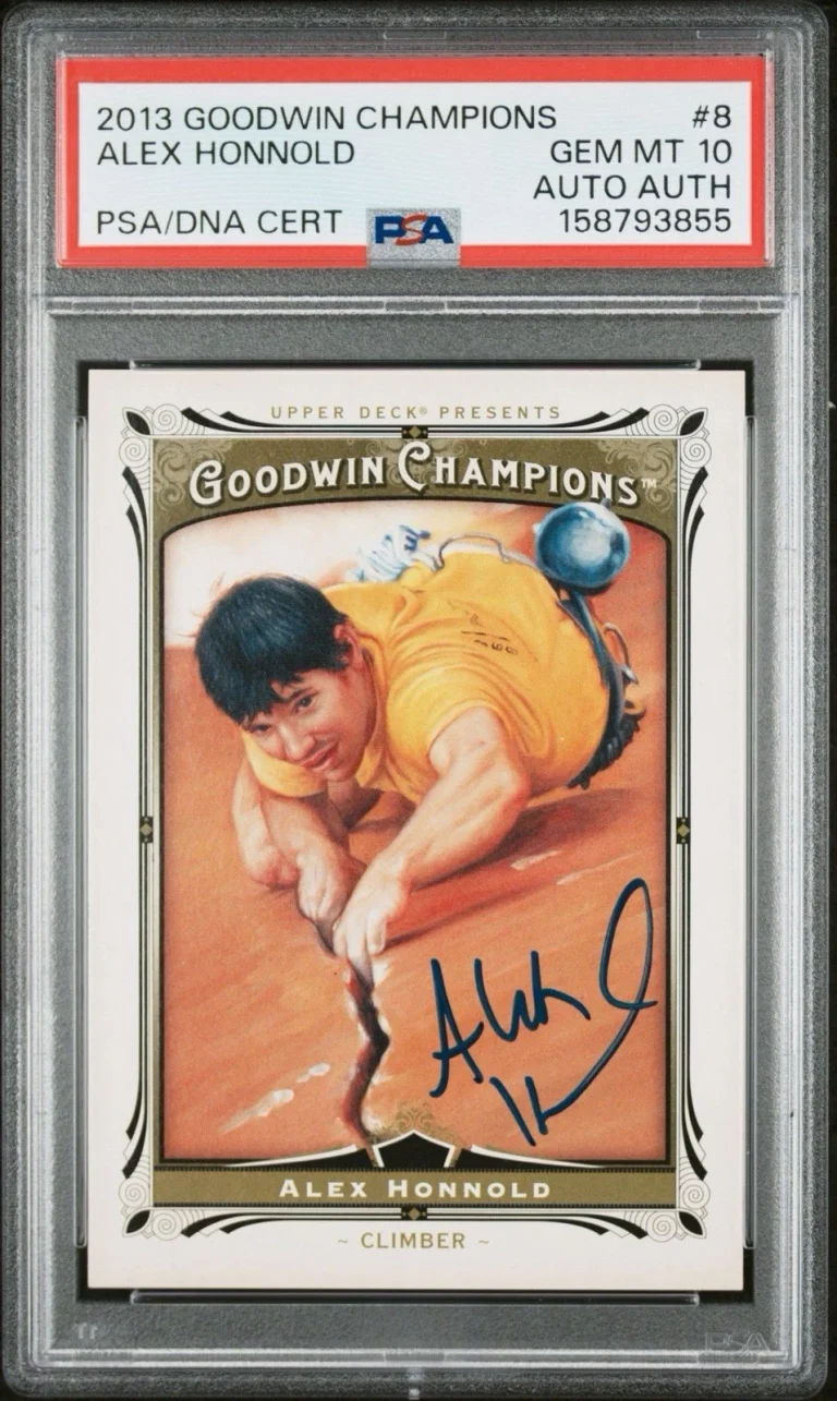 2013 UD Goodwin Champions #8 Alex Honnold Signed Climber Rookie Auto PSA 10 RC