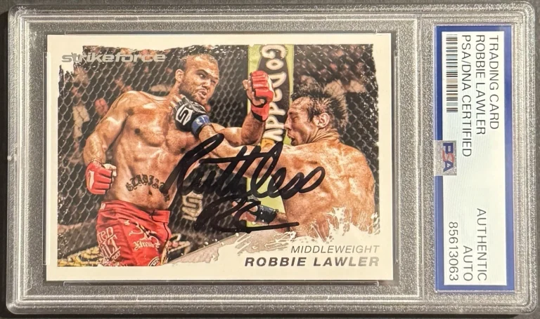 Ruthless Robbie Lawler Signed 2011 Moment Of Truth UFC Card PSA/DNA Slabbed