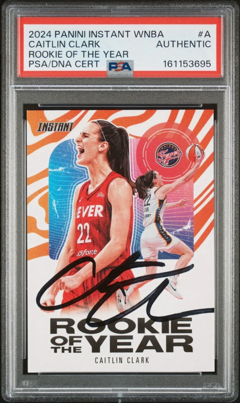 2024 Panini Instant WNBA Caitlin Clark Signed Rookie Of The Year Card PSA AUTO