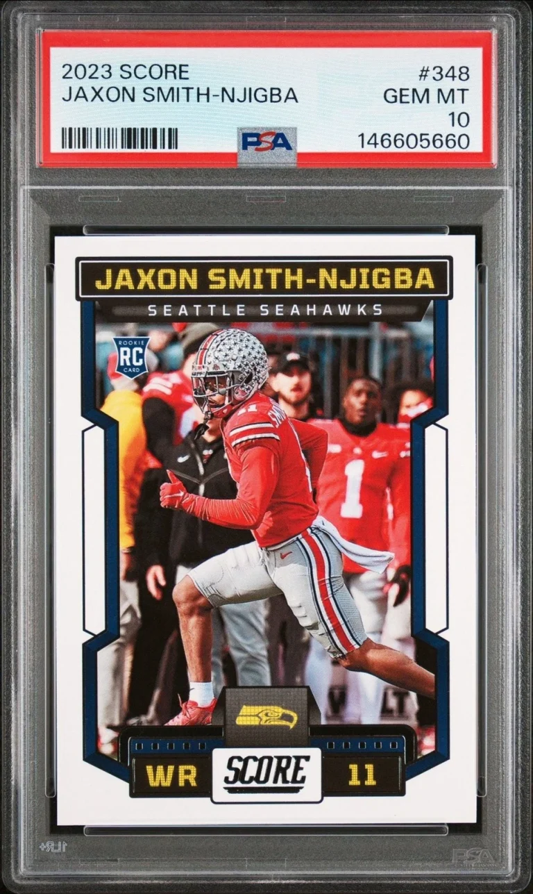 Graded 2023 Panini Score Jaxon Smith Njigba #348 Rookie RC Card PSA 10