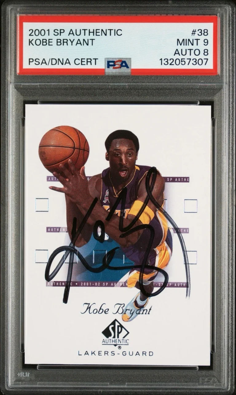 Kobe Bryant Autographed 2001-02 Upper Deck SP Authentic #38 Auto Lakers PSA 9