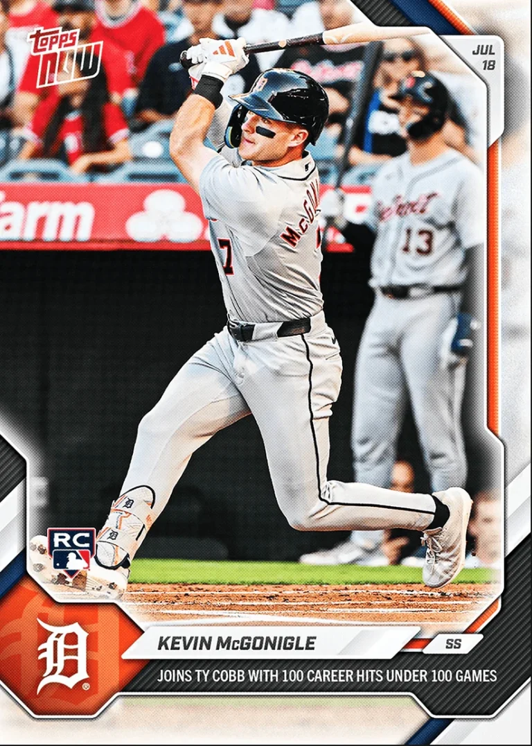 2026 Topps Now Kevin McGonigle #463 Detroit Tigers Rookie RC Baseball Card