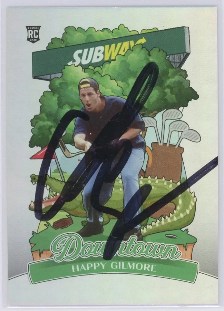 Adam Sandler Signed Custom Downtown Happy Gilmore Rookie Card PSA AUTO