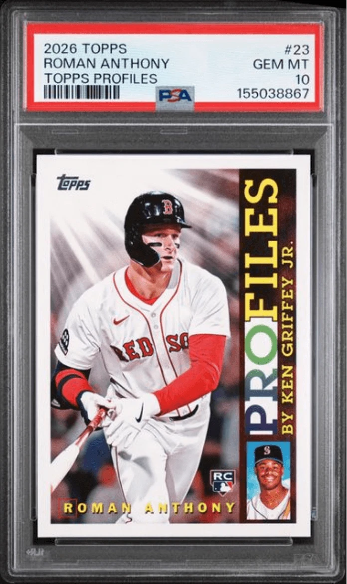 Graded 2026 Topps Roman Anthony #23 Topps Profiles RC Baseball Card PSA 10