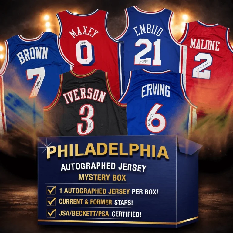 Autographed/Signed Philadelphia Basketball Jersey Mystery Box JSA BAS COA