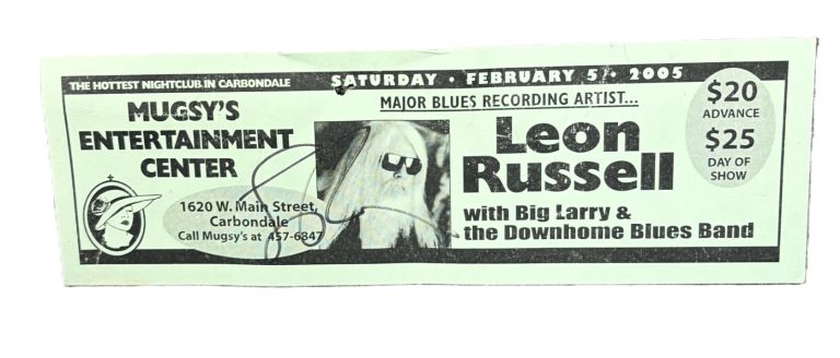 Leon Russell Signed Auto 2004 Concert Ticket JSA COA