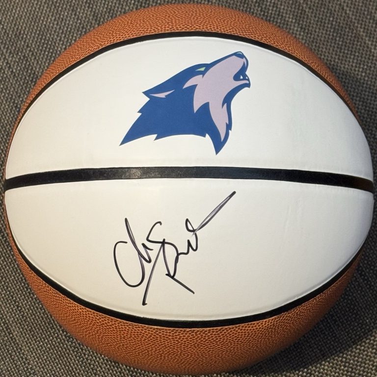 Chris Finch Signed Autographed Minnesota Timberwolves Logo Basketball PSA/DNA