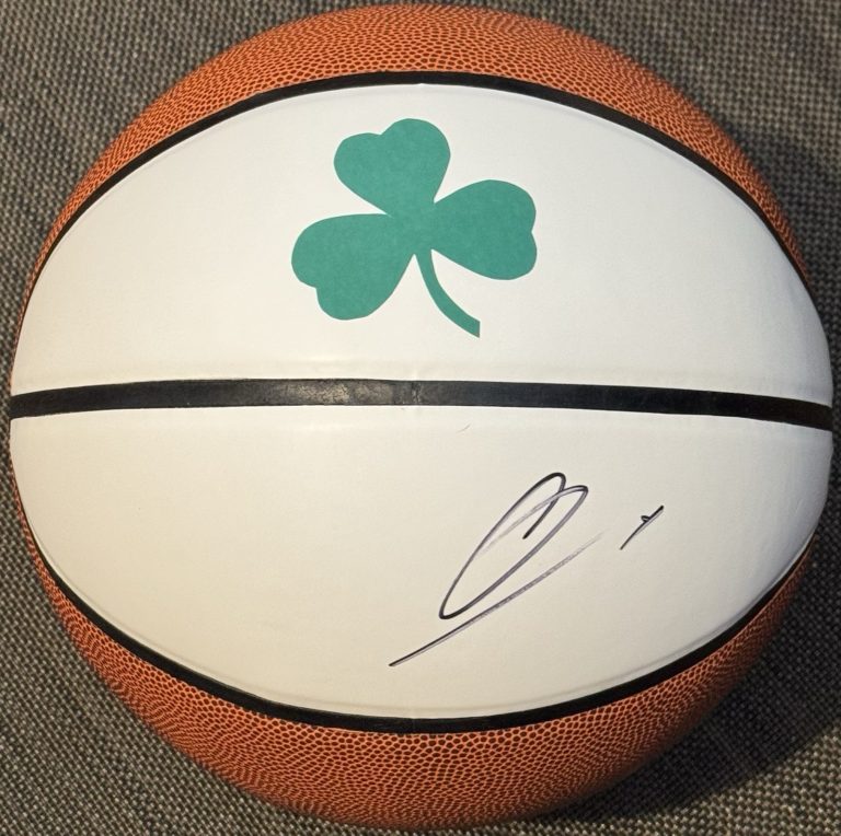 Hugo Gonzalez Signed Autographed Boston Celtics Logo Basketball PSA/DNA COA