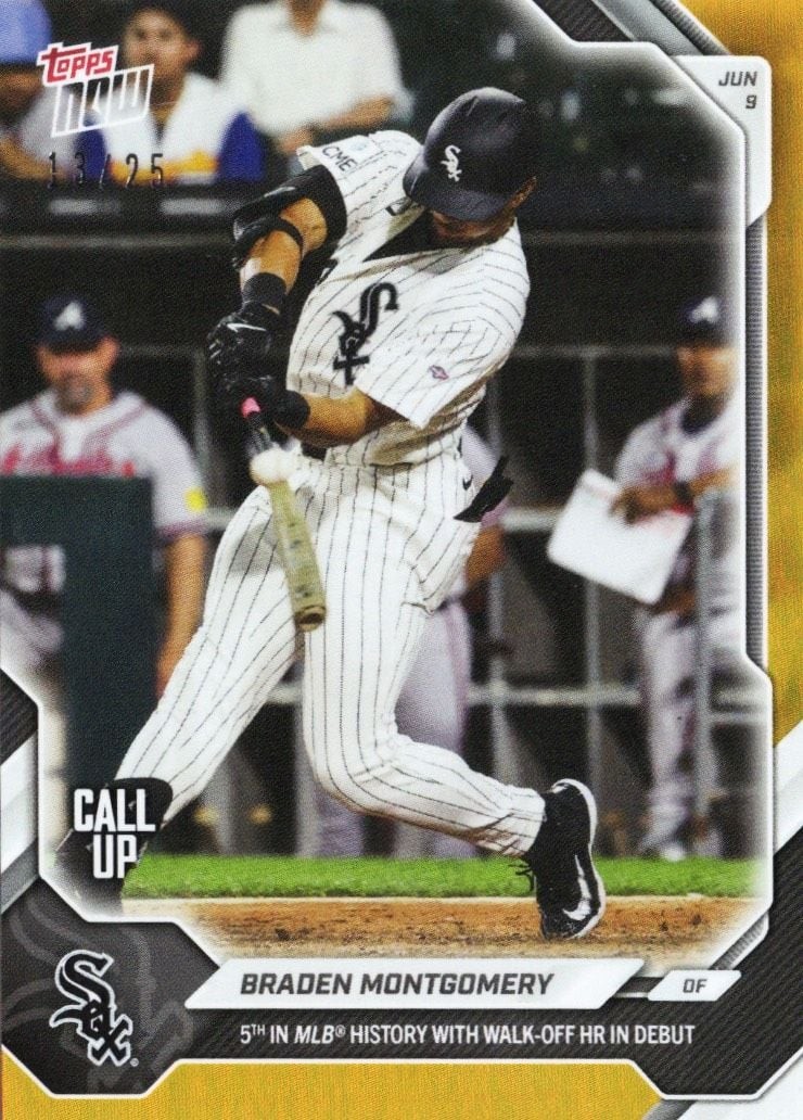 2026 Topps Now Braden Montgomery #311 Orange Foil /25 Rookie Baseball Card