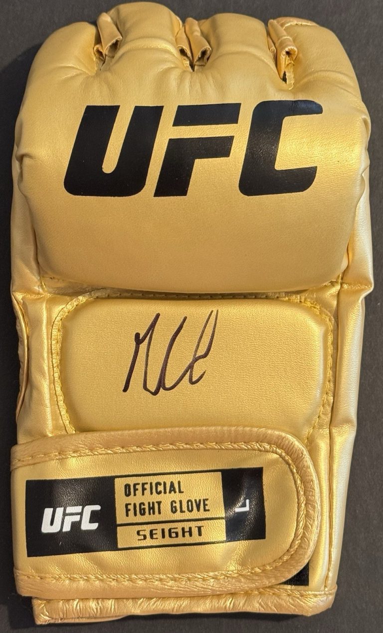 Gable Steveson Signed Autographed UFC Gold Fight Glove PSA/DNA COA