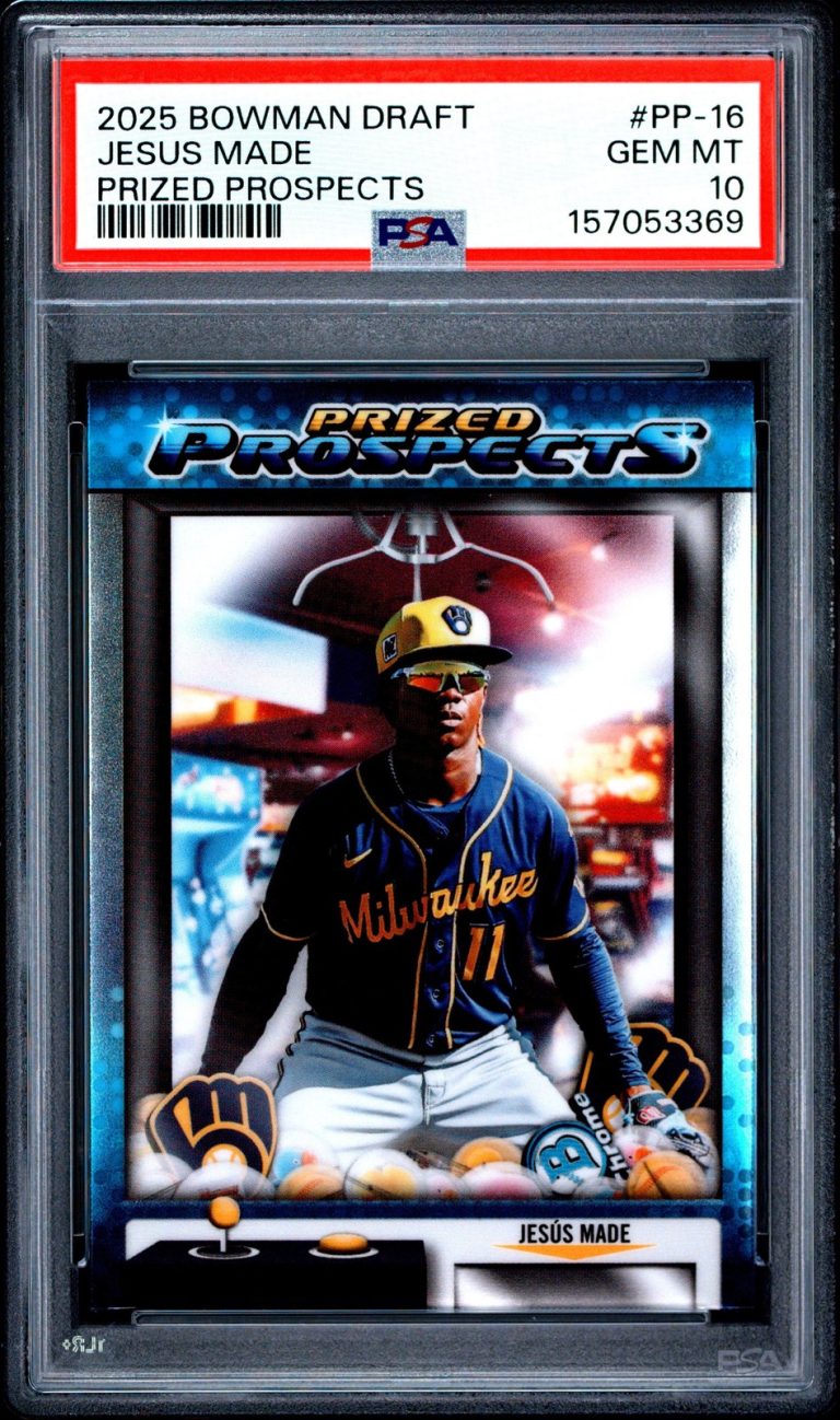 Graded 2025 Topps Bowman Draft Jesus Made #PP16 Prized Rookie Card PSA 10