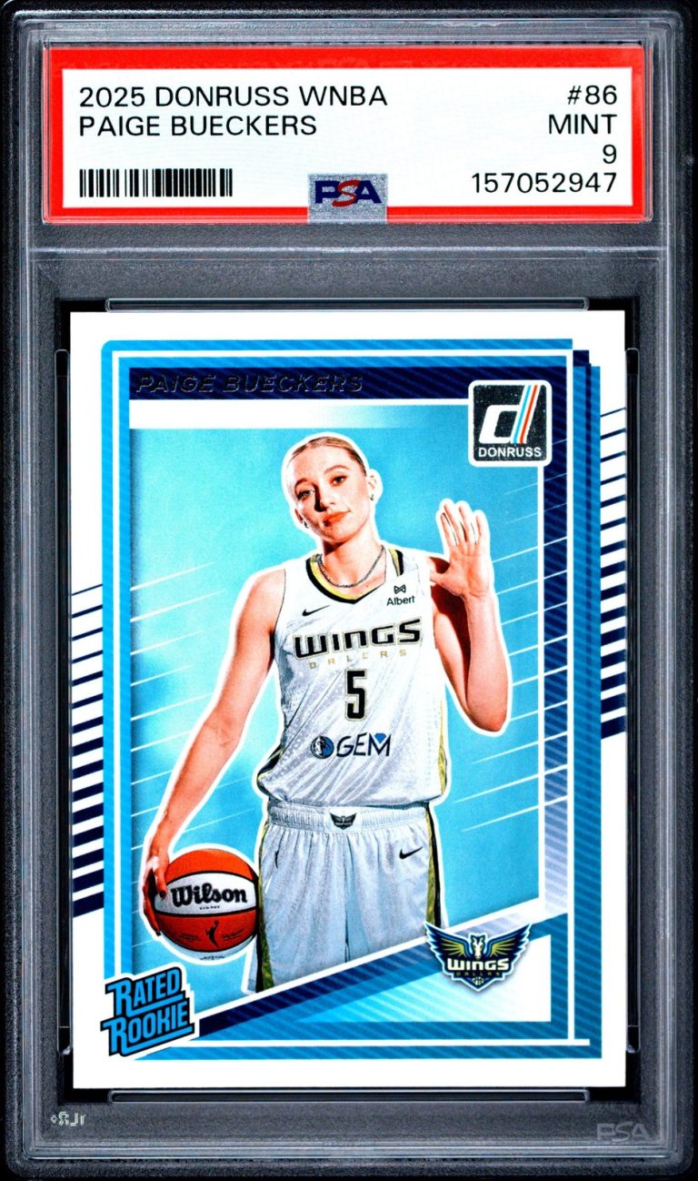 Graded 2025 Donruss WNBA Paige Bueckers #86 Rookie RC Card PSA 9