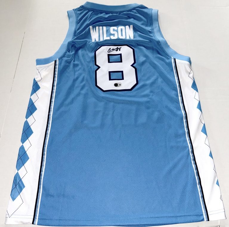 Caleb Wilson signed North Carolina Tar Heels jersey autographed UNC Beckett COA