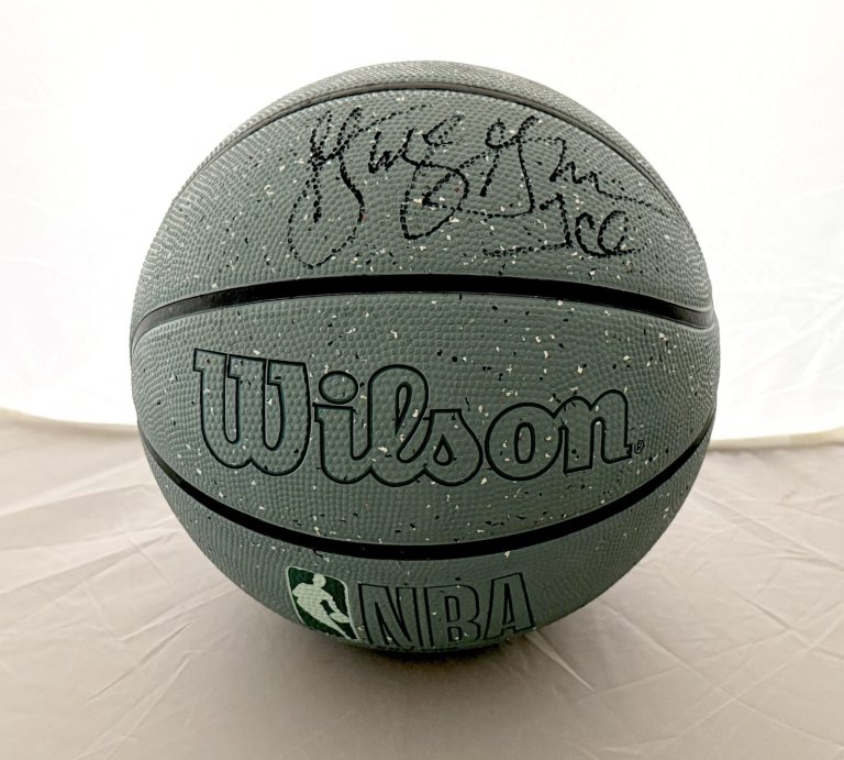 George Gervin San Antonio Spurs signed NBA Basketball Ball W/ Ice JSA Witnessed