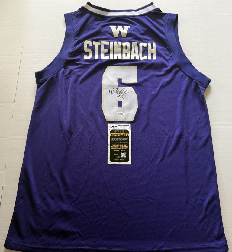 Hannes Steinbach signed Washington Huskies jersey autographed JSA