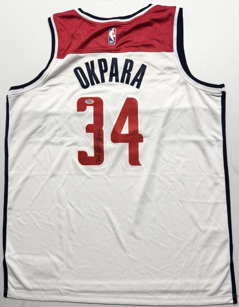Felix Okpara Signed Autographed Washington Wizards Jersey PSA/DNA COA