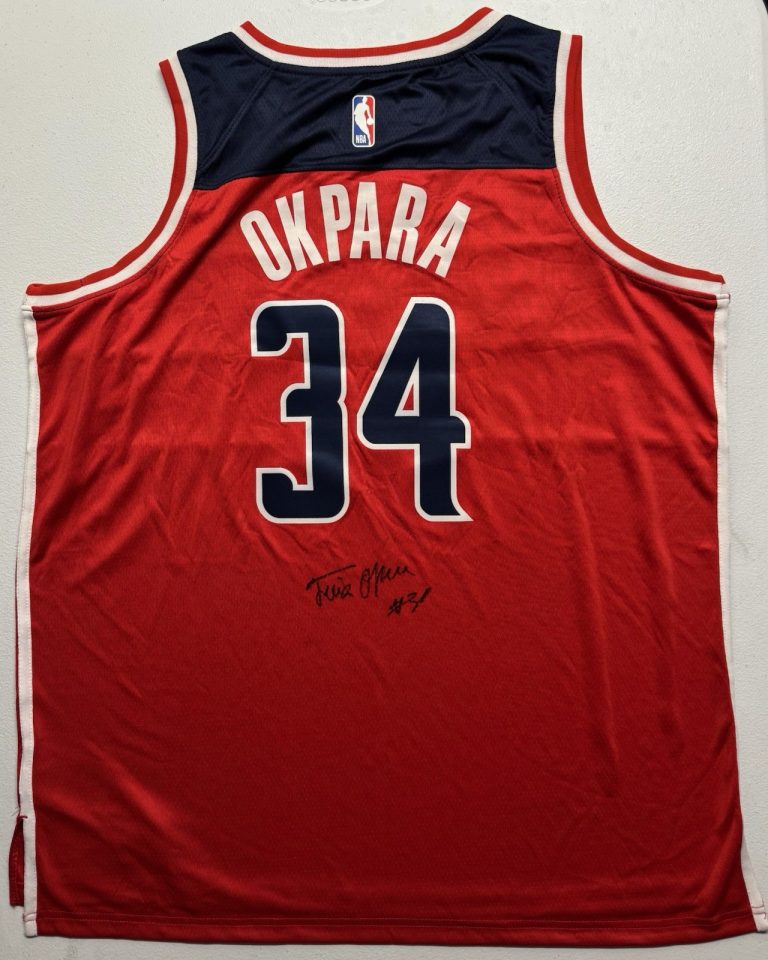 Felix Okpara Signed Autographed Washington Wizards Jersey PSA/DNA COA