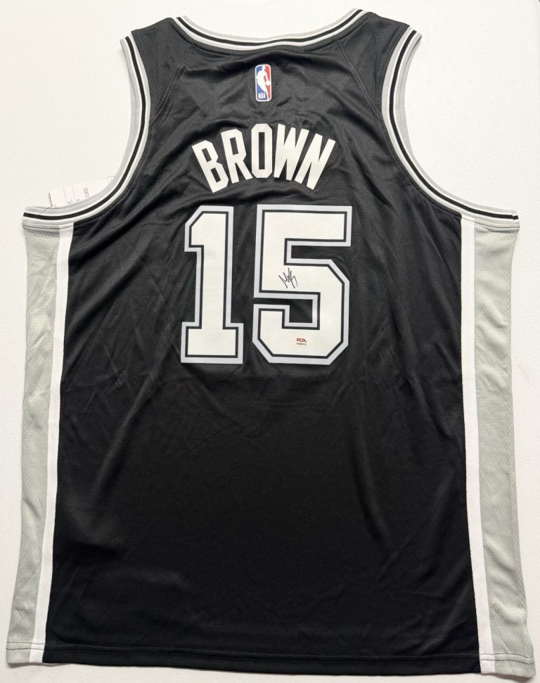 Maliq Brown Signed Autographed San Antonio Spurs Jersey PSA/DNA COA