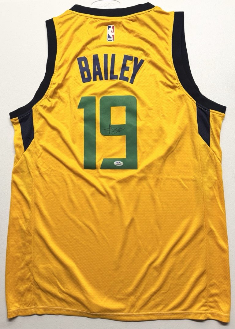 Ace Bailey Signed Autographed Utah Jazz Jersey PSA/DNA COA