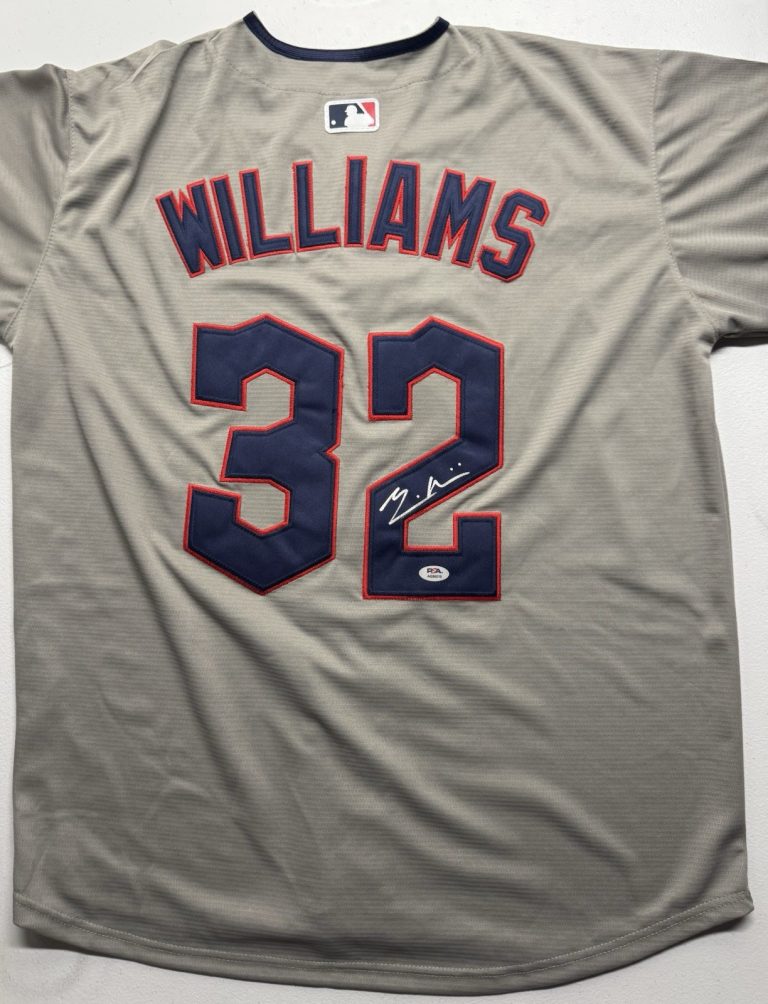 Gavin Williams Signed Autographed Cleveland Guardians Grey Jersey PSA/DNA COA