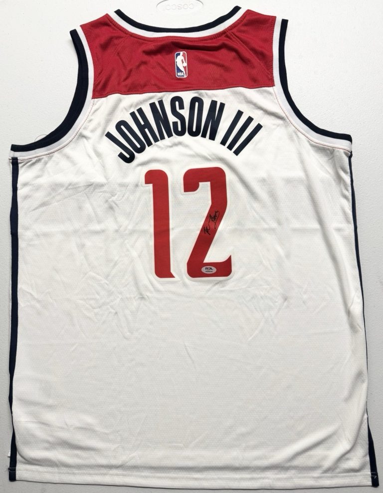 Tre Johnson III Signed Autographed Washington Wizards Jersey PSA/DNA COA