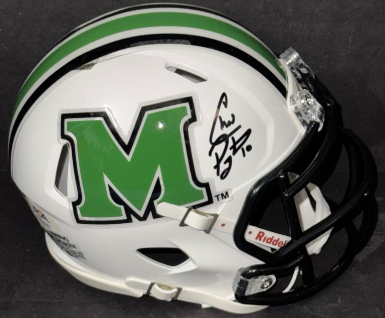 Chad Pennington Signed Autographed Marshall Thundering Herd Mini Helmet PSA/DNA