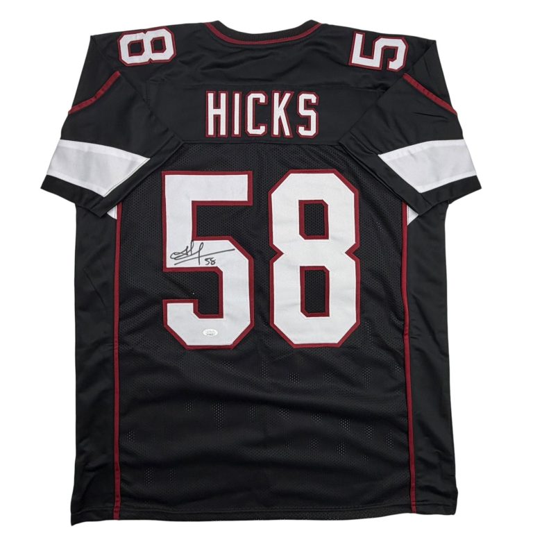 Autographed/Signed Jordan Hicks Arizona Black Football Jersey JSA COA