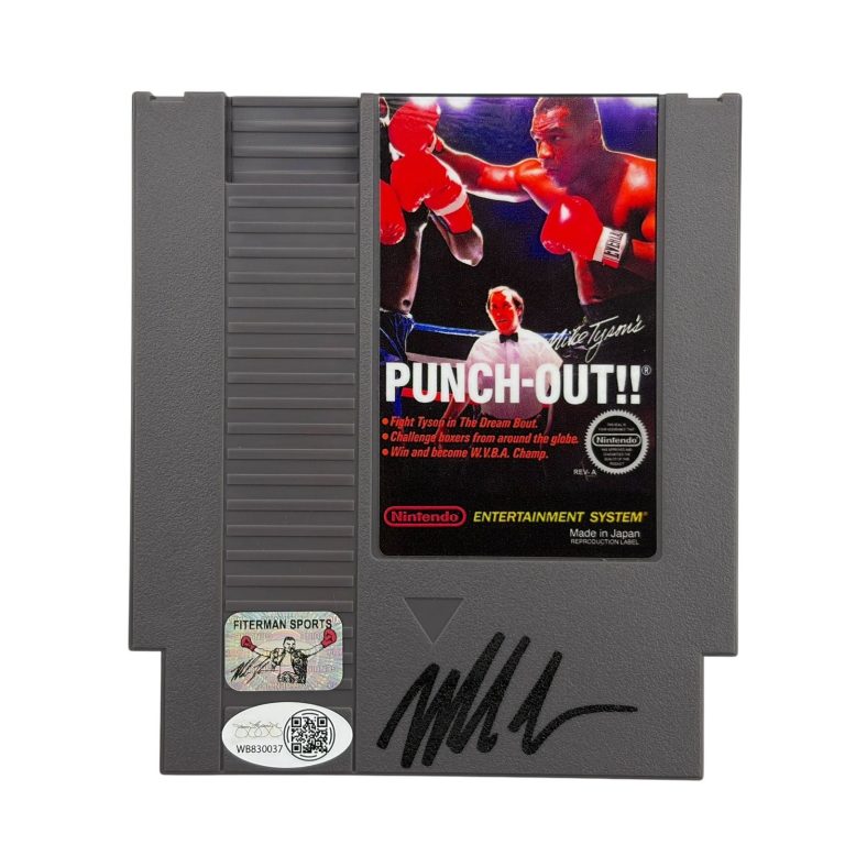 Autographed/Signed Mike Tyson Replica NES Punch-Out Cartridge JSA COA