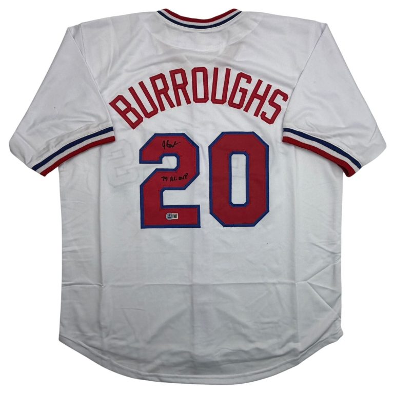 Autographed/Signed Jeff Burroughs Texas White Baseball Jersey Beckett COA