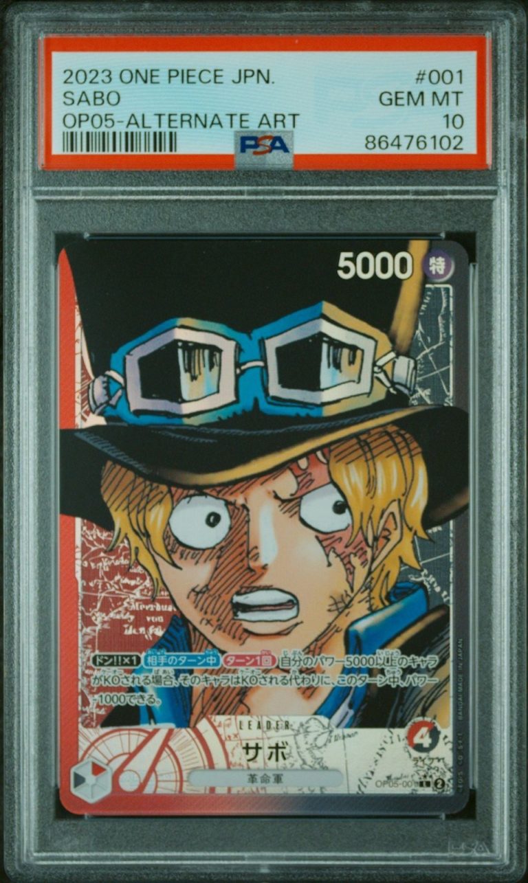 Graded 2023 One Piece JP Sabo 001 Alt Art OP05 Trading Card PSA 10 Gem Mint